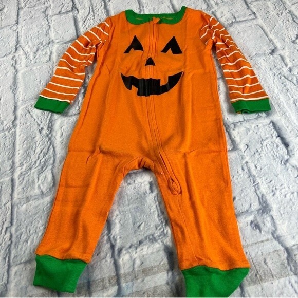 Pumpkin Pajamas or Costume size 6-9 months - Picture 1 of 5